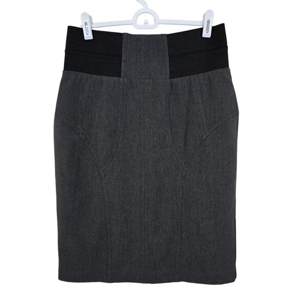 Women's Worthington Gray Knee Length Lined Pencil Skirt | Size 6 - Picture 1 of 9